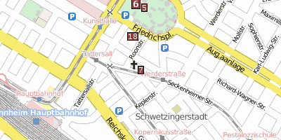 Heilig-Geist-Kirche  Mannheim Stadtplan