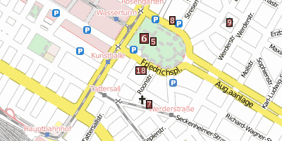 Stadtplan Kunsthalle Mannheim Mannheim