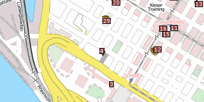 Stadtplan Jesuitenkirche  Mannheim