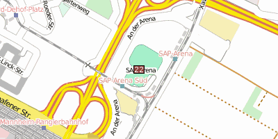Stadtplan SAP-Arena